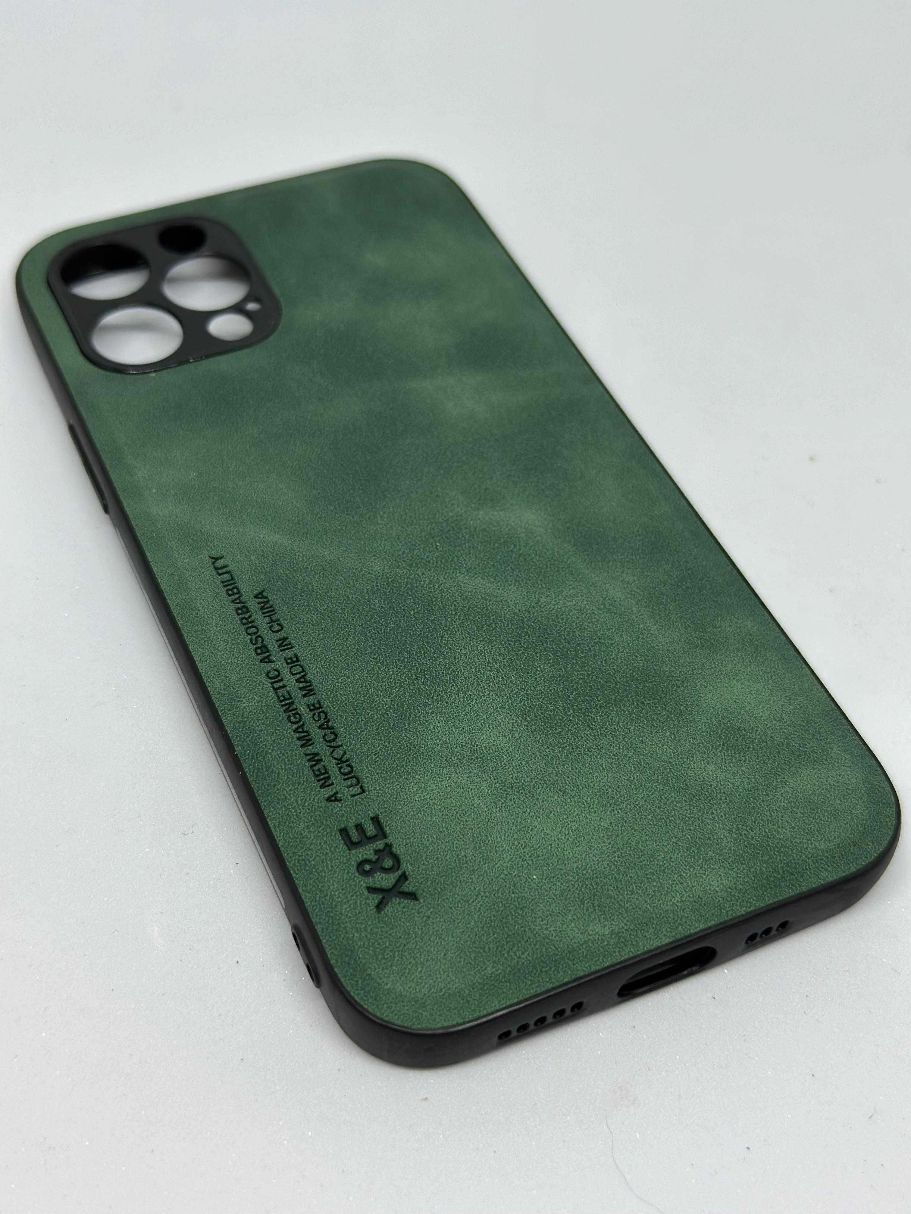 Obudowa Iphone 12 Pro Etui Case Zielony a'la skórzane kod 435