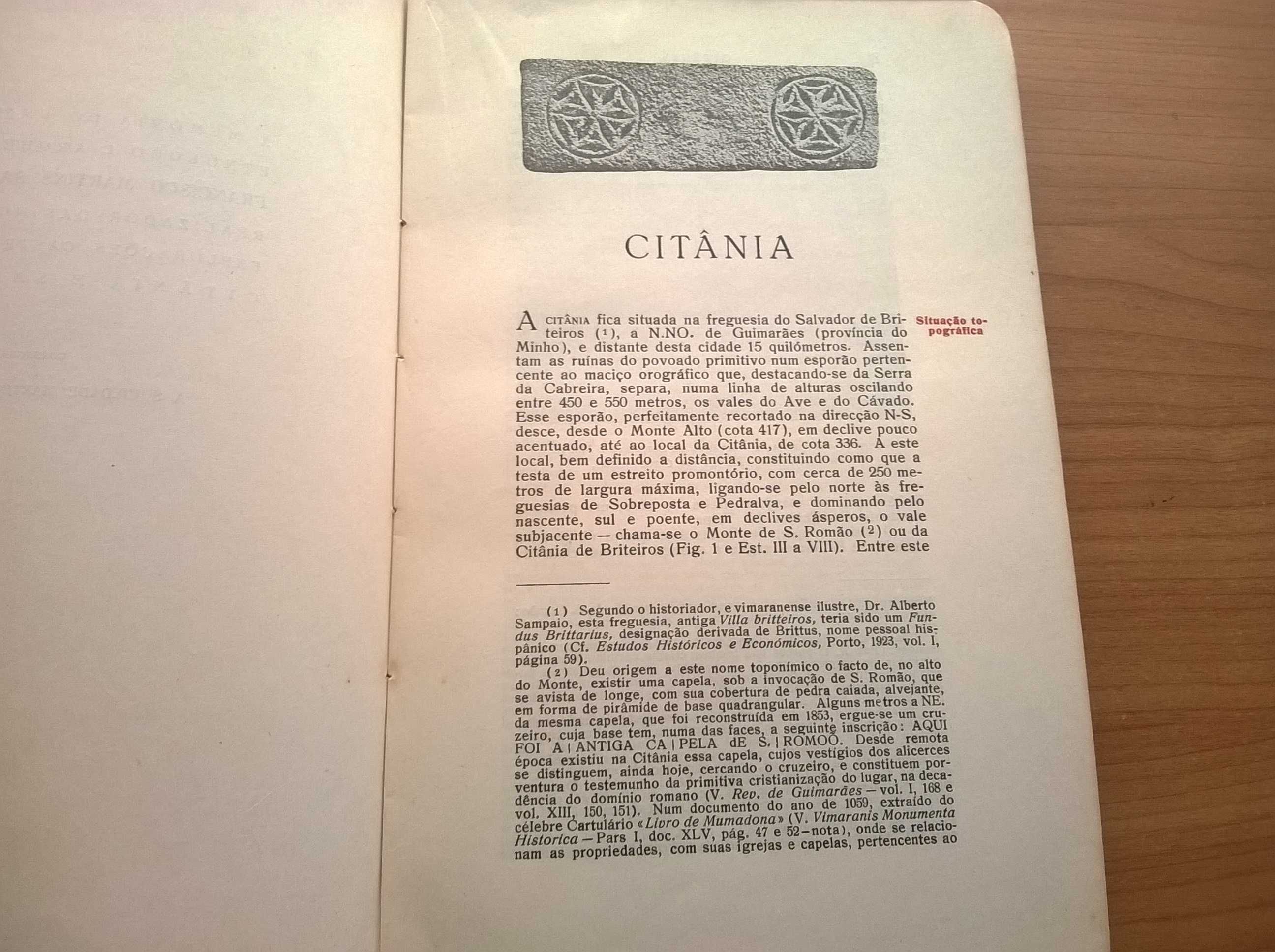 Citânia e Sabroso (notícia descritiva) - Mário Cardoso