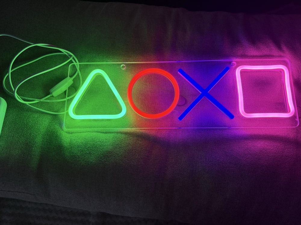 Lampka Plexi Playstation zasilanie usb