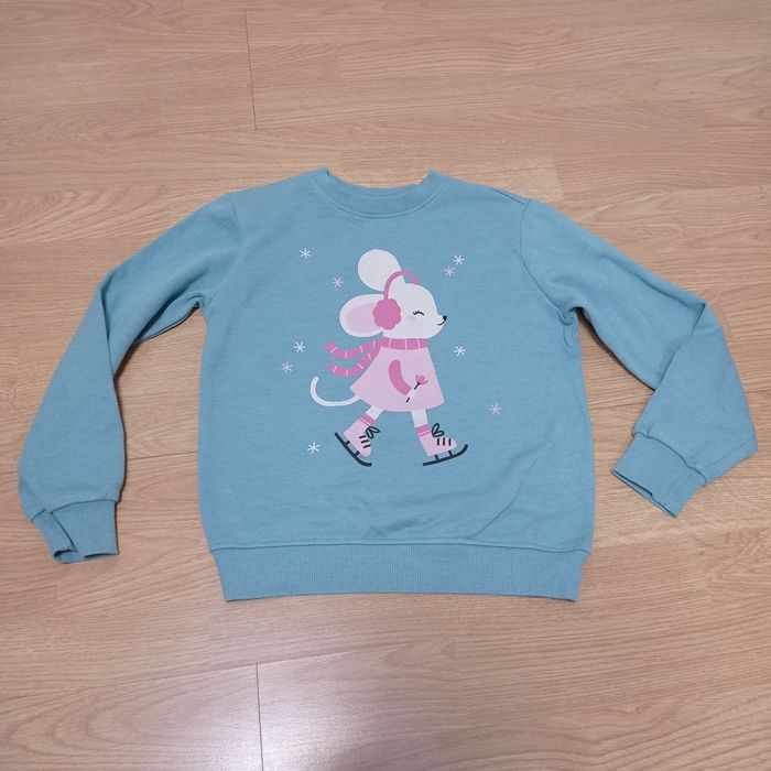 Bluza 128 Sinsay turkusowa z myszką