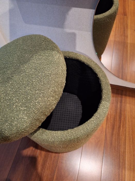 Puff verde com arrumação