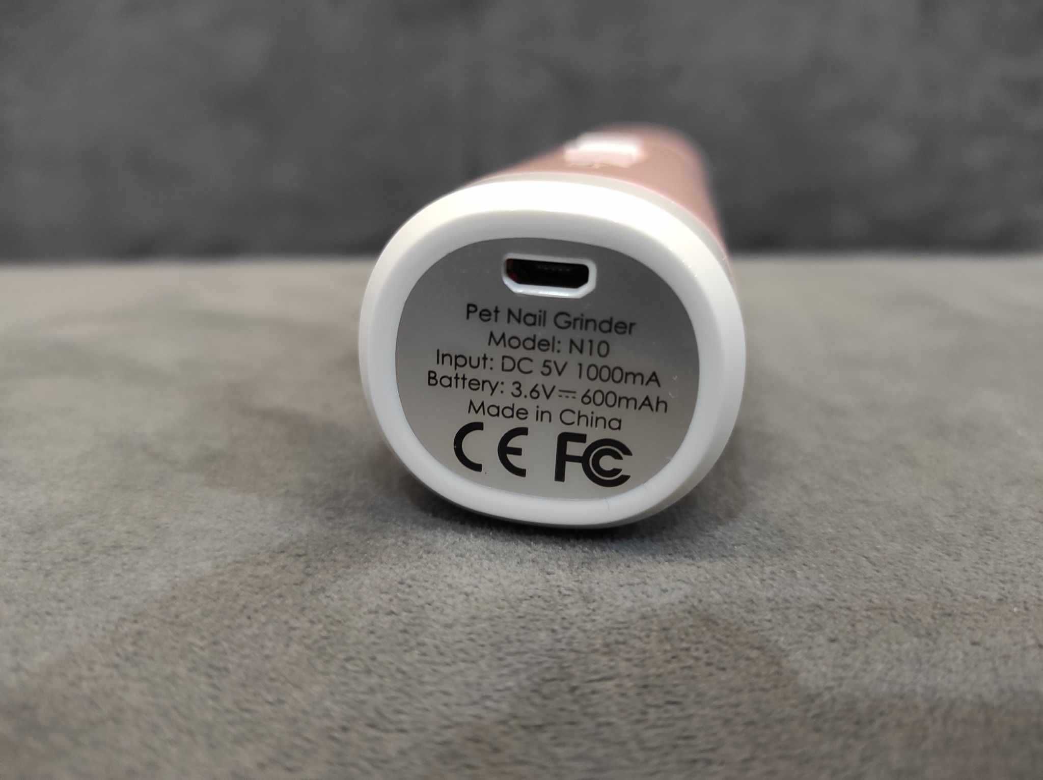 Szlifierka do pazurków dla zwierząt CASFUY N10. 600MAh 2 h pracy.