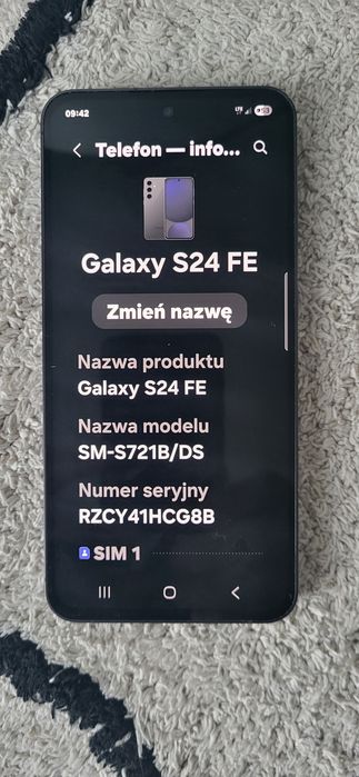 Galaxy s24fe na gwarancji stan bardzo dobry kolor grophit