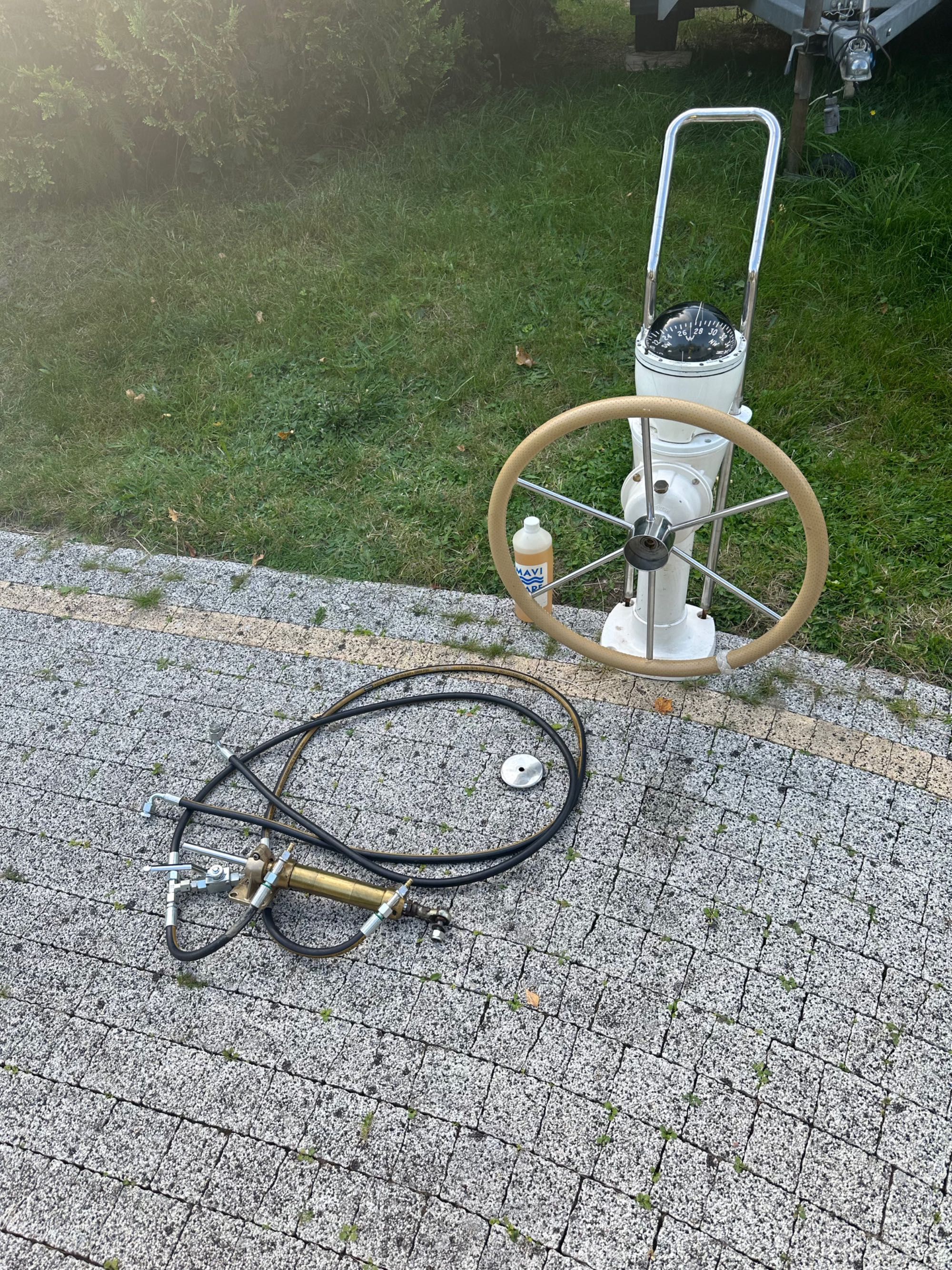 Kompletny zestaw koło sterowe do jachtu/łodzi, pompa hydrauliczna