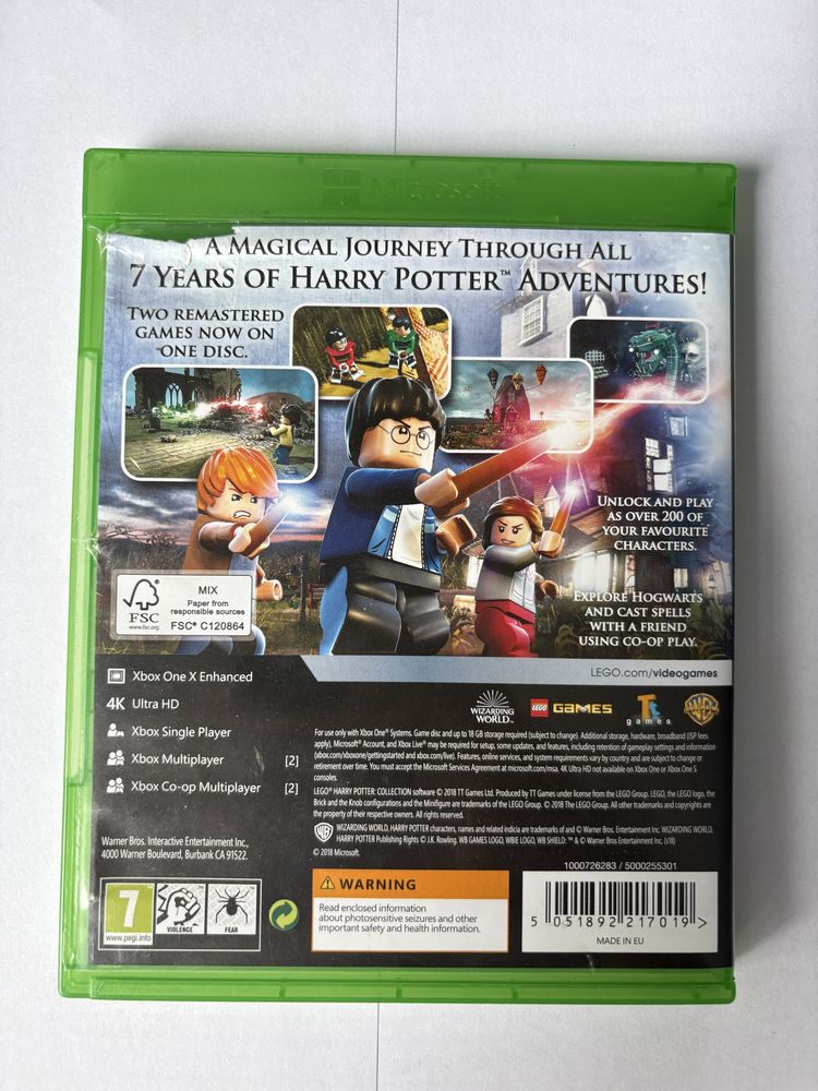 Gra  video Lego Harry potter  2 Części gry na 1 płycie  Xbox one