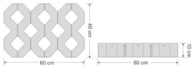 Płyta ażurowa 60x40x10 cm szary płyta meba
