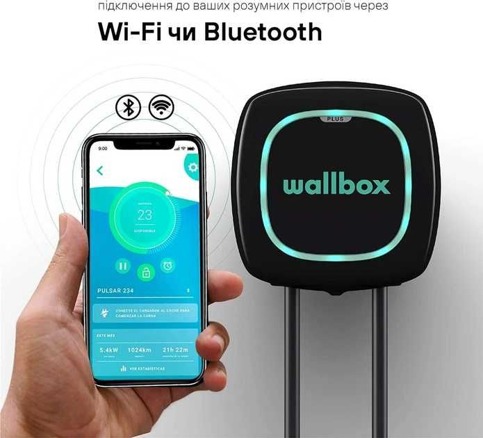 Зарядна станція Wallbox Pulsar Plus 7,4кВт Туре1 Wi-Fi