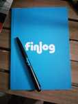 Caderno folhas lisas + caneta
