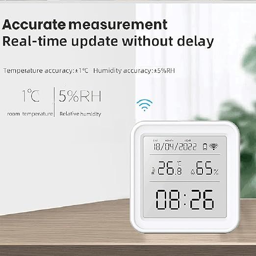 termometr wifi higrometr czujnik temperatury i wilgotności lcd