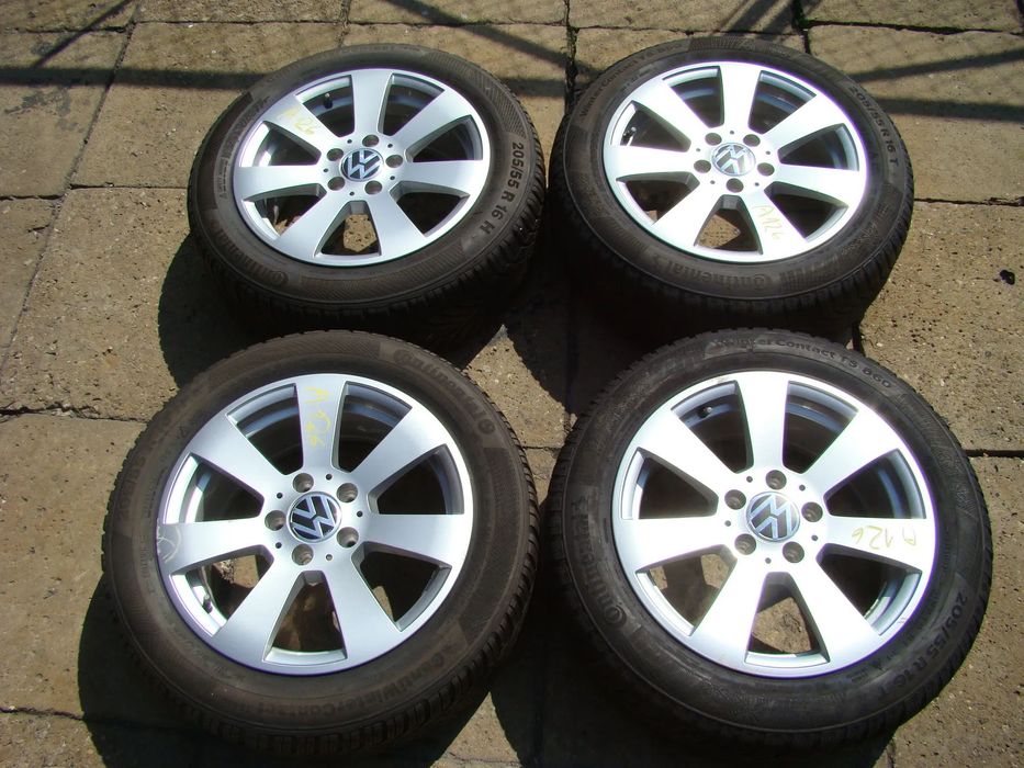 a126 5x112 VW Passat B5 B6 Golf V VI VII VIII Jetta Touran Caddy 6,5jx16 zima 205/55