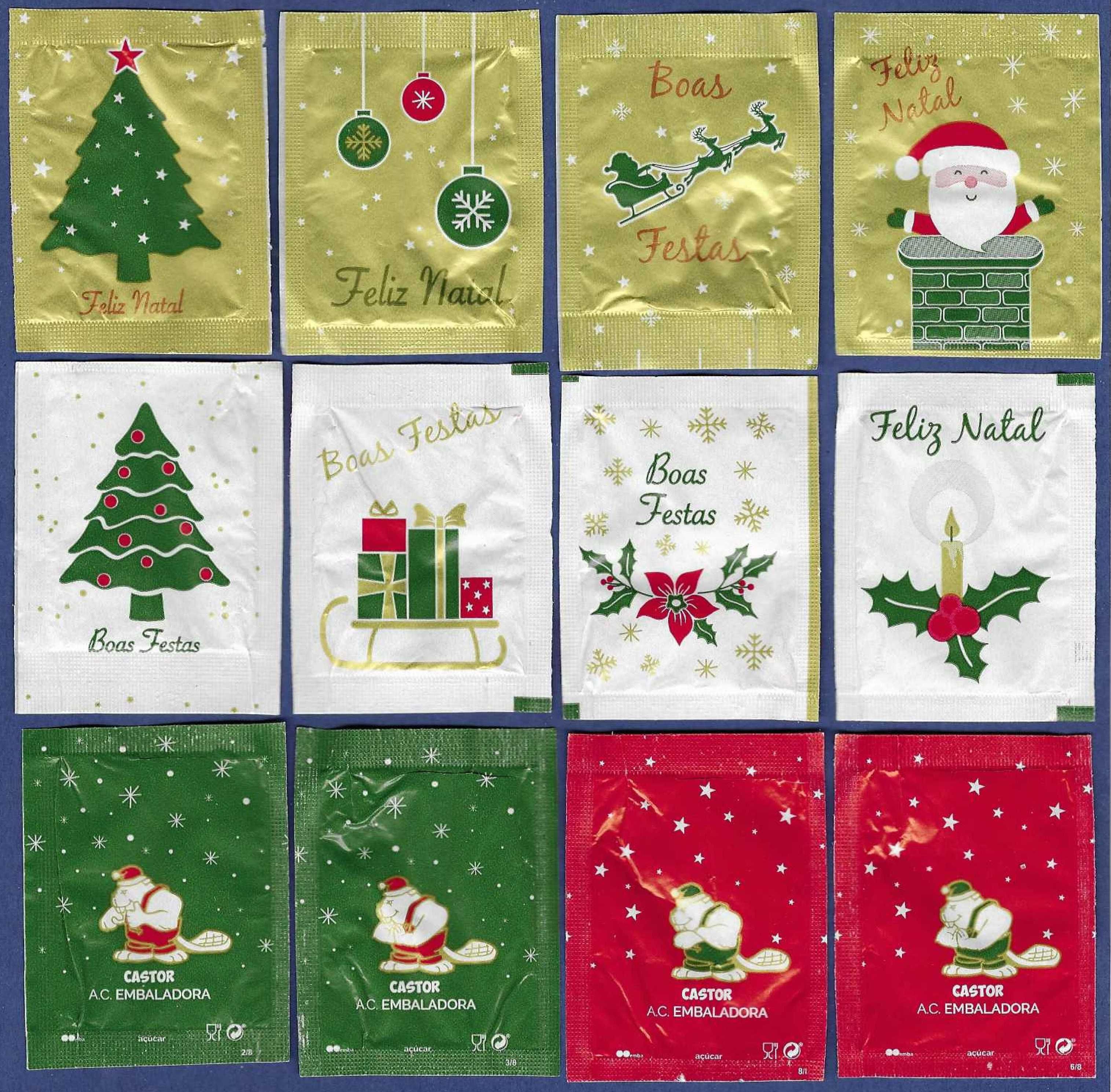 Pacotes de Açúcar  Série Castores Natal