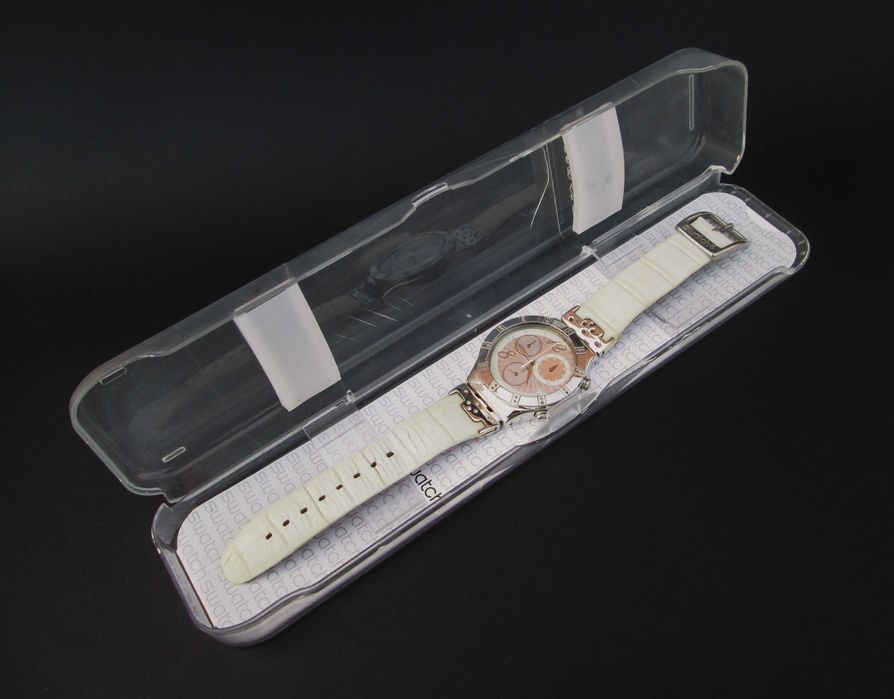 2007 Relógio Cronógrafo SWATCH Irony YCS510 "STEEL & CHARM"
