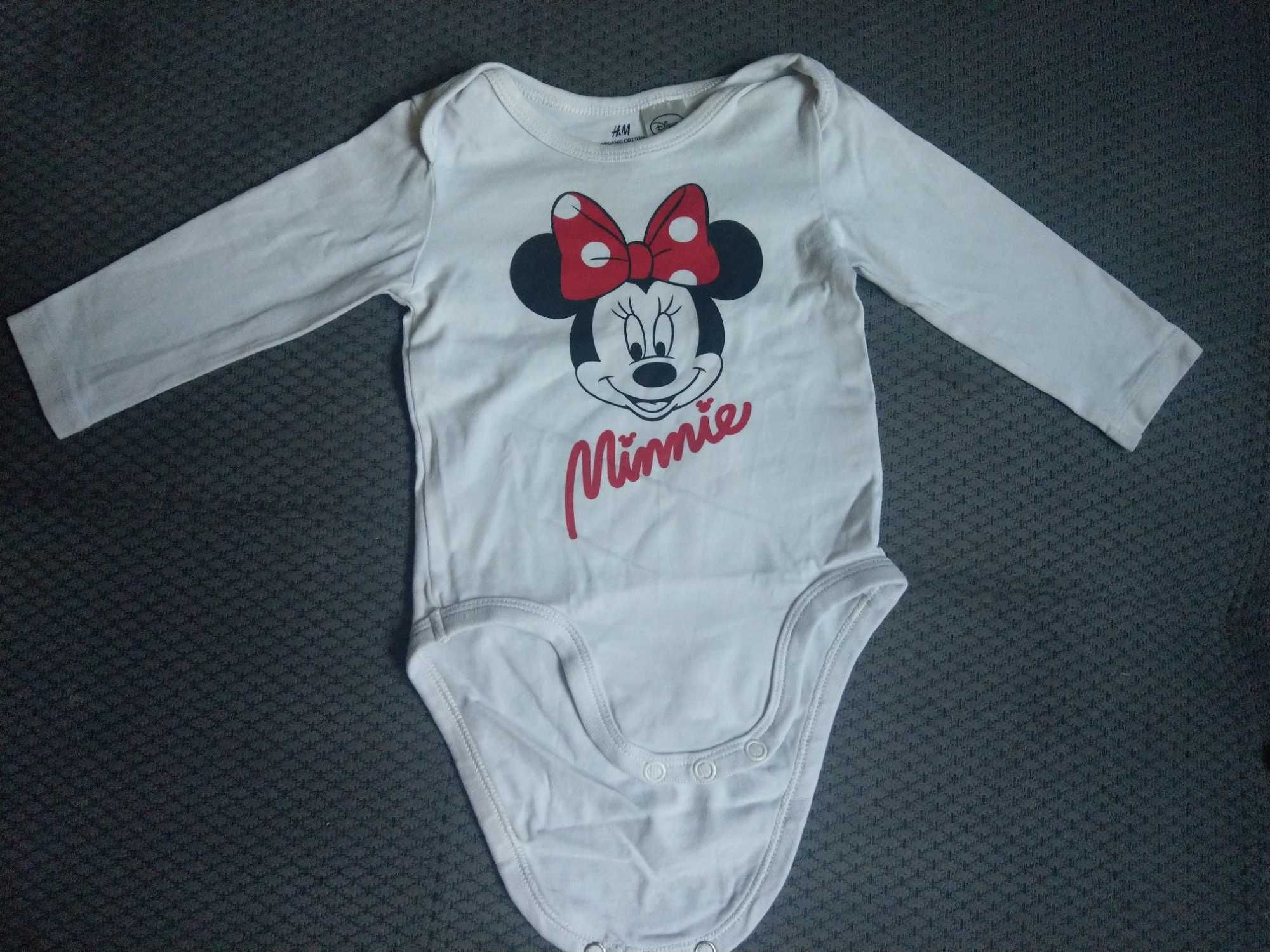 komplet body czapka myszka minnie H&M 68