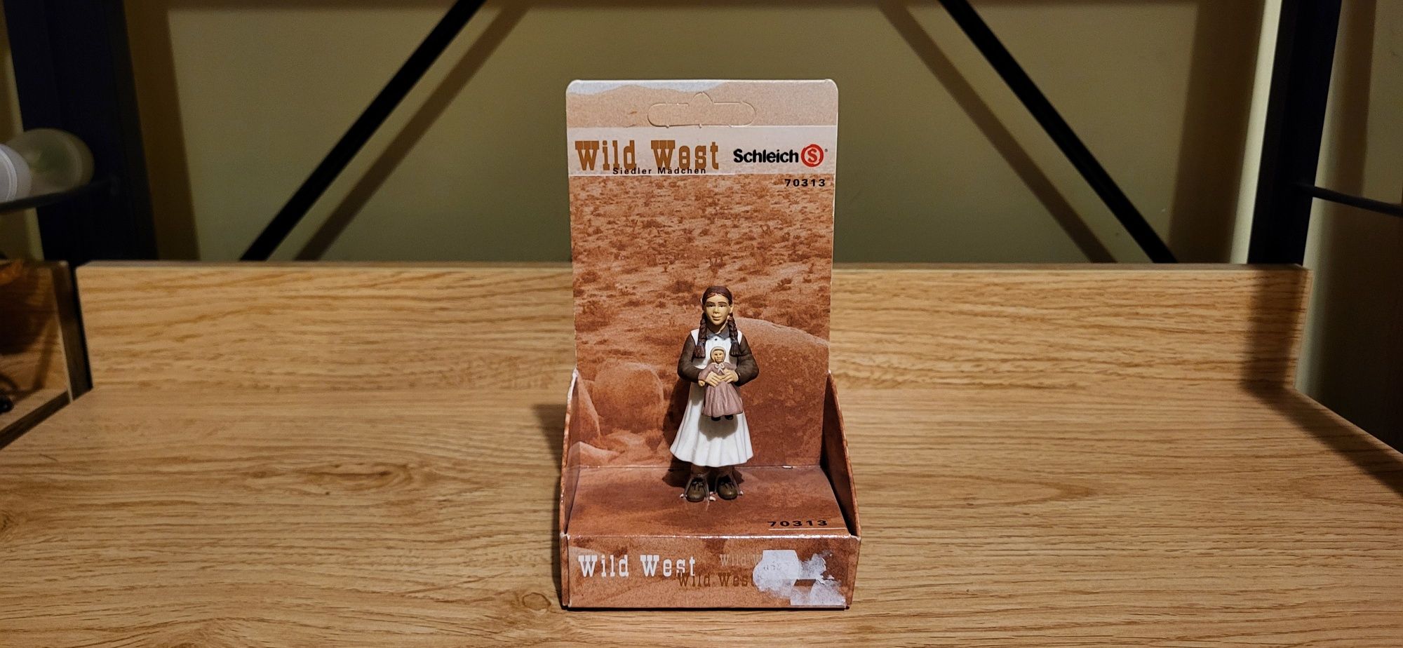 Schleich dziki zachód osadniczka z lalką figurka nowa wycofany model
