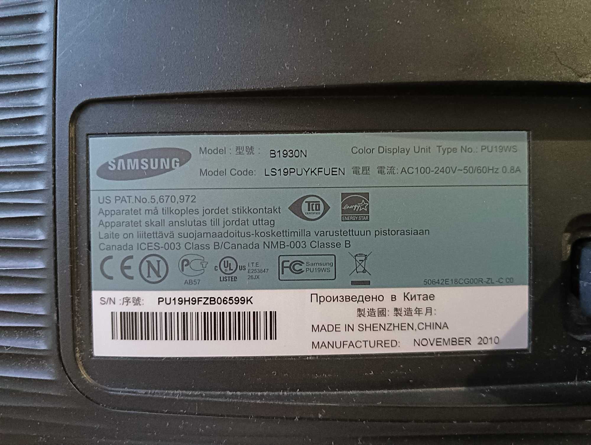 Monitor LCD Samsung