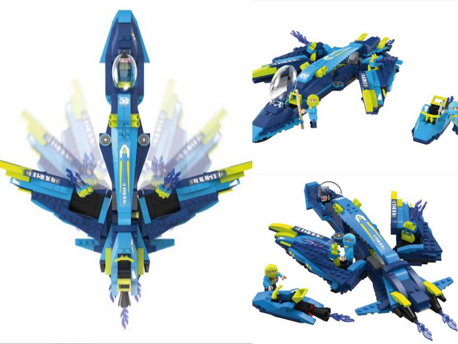 Playtive klocki kompatybilne z Lego "M"odrzutowiec przygodowy Nowy