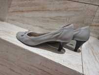buty na obcasie szare 37
