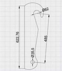 Mocowanie haki ładowarka JCB 526 25mm