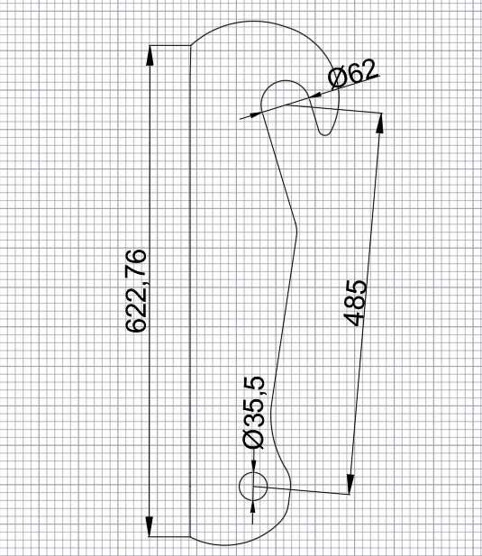 Mocowanie haki ładowarka JCB 526 25mm