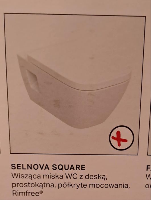 Miska wisząca WC Geberit Selnova Square