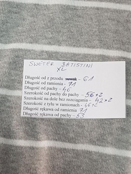 Batistini męski cienki sweter dzianinowy XL