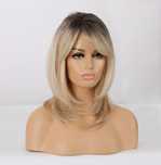 -50% Fryzura Peruka pasemka Ombre włosy Blond Naturalny Wygląd OD RĘKI