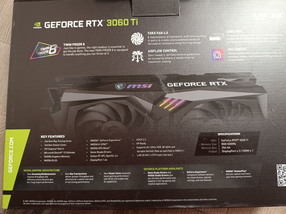 Geforce rtx 3060ti 8gb 256bit
