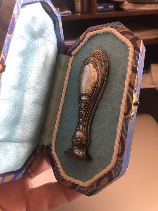 Selo de sinete de prata antigo vintage