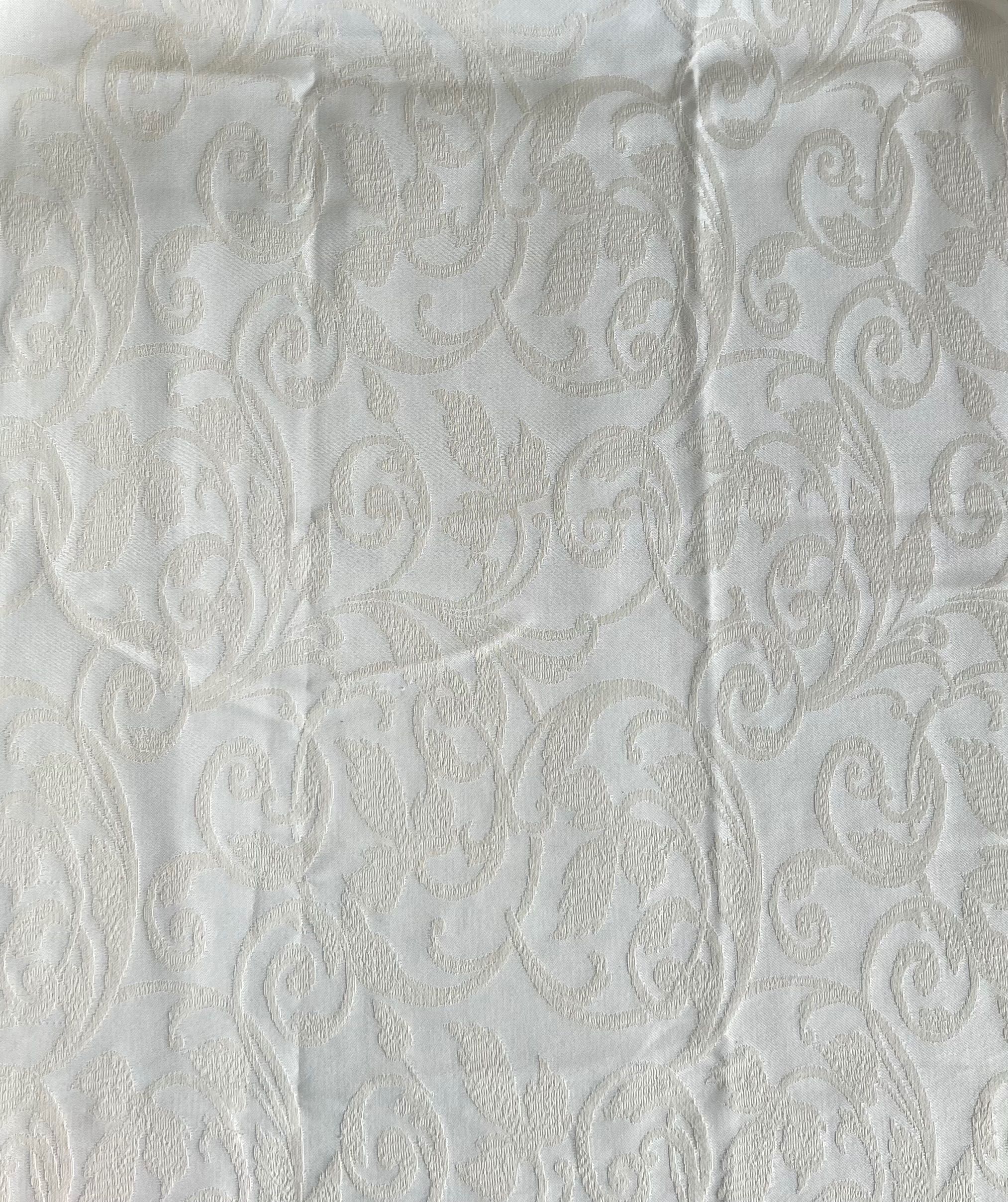 Tkanina dekoracyjna zasłonowa kremowa z abstrakcyjnym wzorem