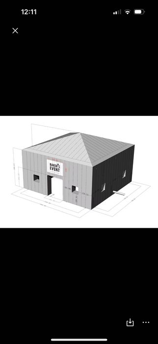 Namiot dmuchany imprezowy / bibownia