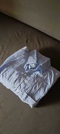 Casualowa koszula w kratę z długim rękawem M
