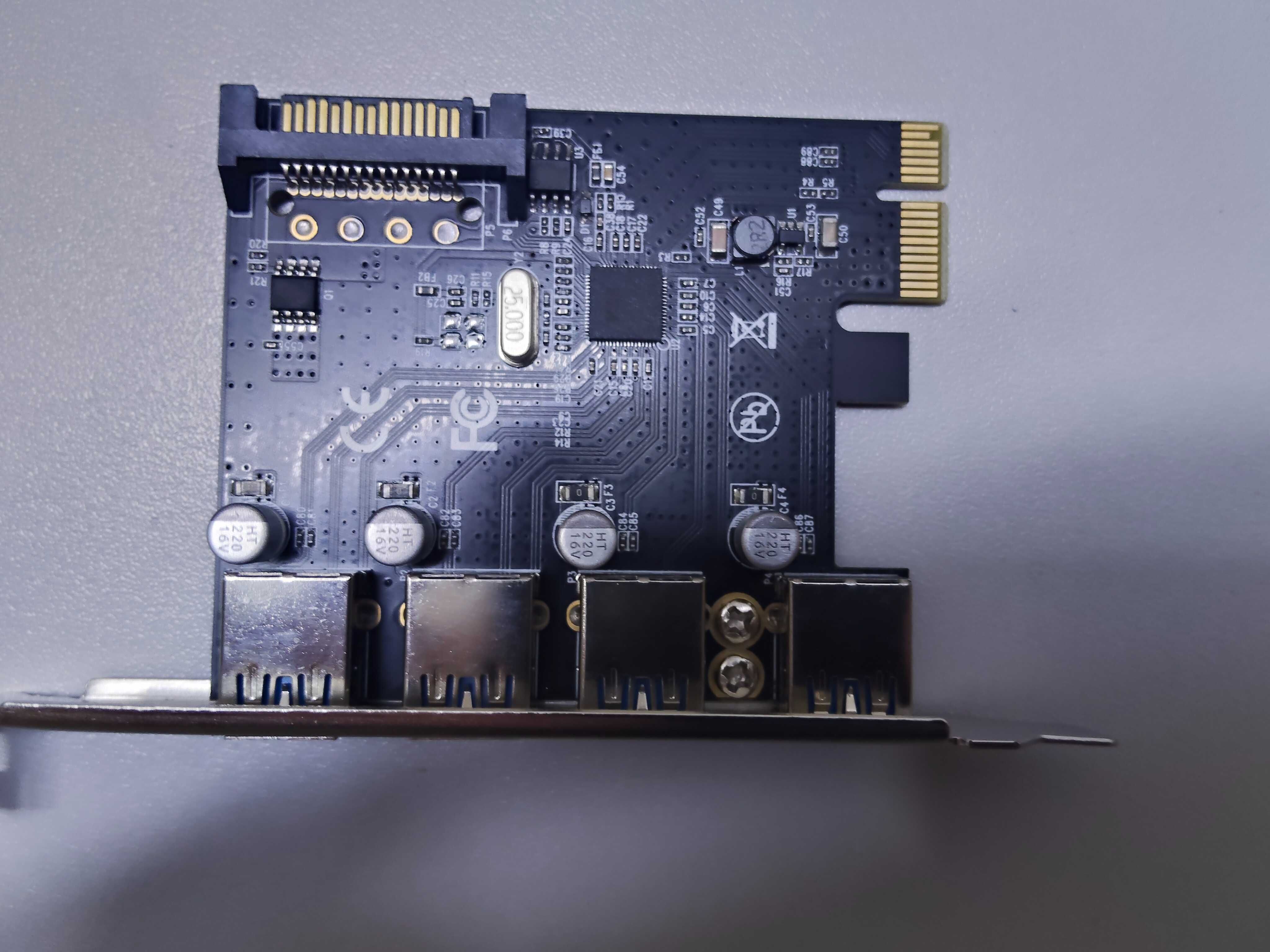 Adapter PCIE USB 3.0 Nowy 4 porty