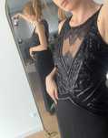 Vestido preto lantejoulas Molly Bracken