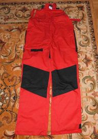 Czerwone spodnie na szelkach Lacuna Worktime Spektar r. XL