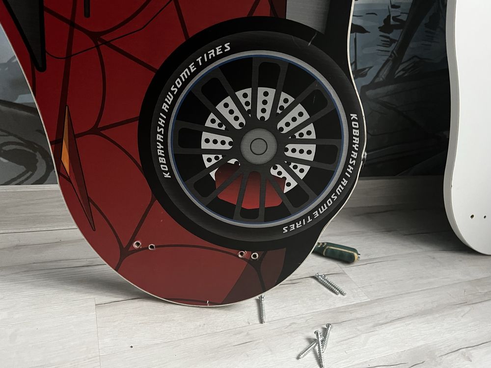 Lozko z materacem spider man 72x156