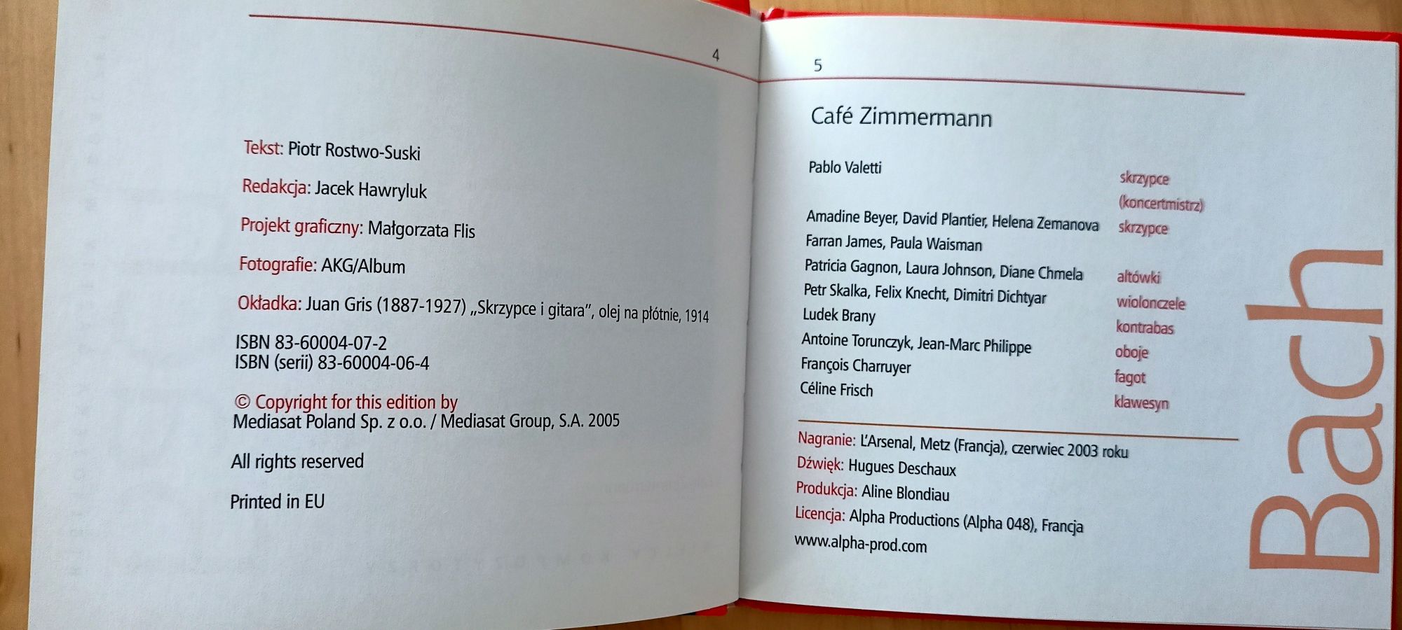 J.S.Bach biblioteka GW Wielcy kompozytorzy 2szt CD / Zimmermann