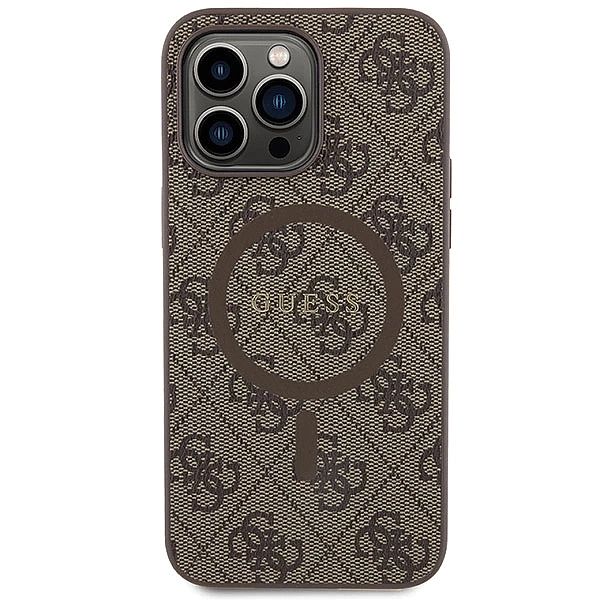 Etui Guess 4G Collection Leather Metal Logo MagSafe na iPhone 15 Pro -