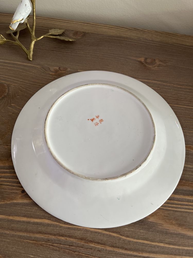 Chińska porcelna talerz ręcznie malowane zdobienia Stylowe przedmioty