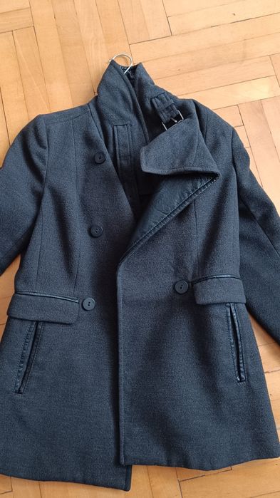 Płaszczyk damski elegancki h&m rozmiar 36 szary