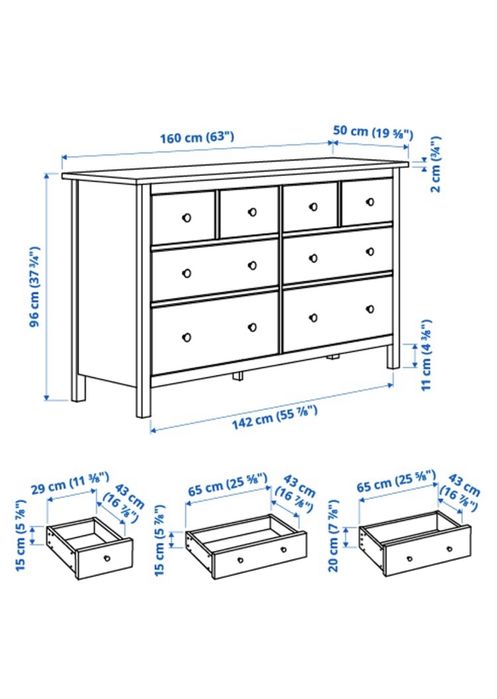 Cómoda IKEA HEMNES 8 gavetas