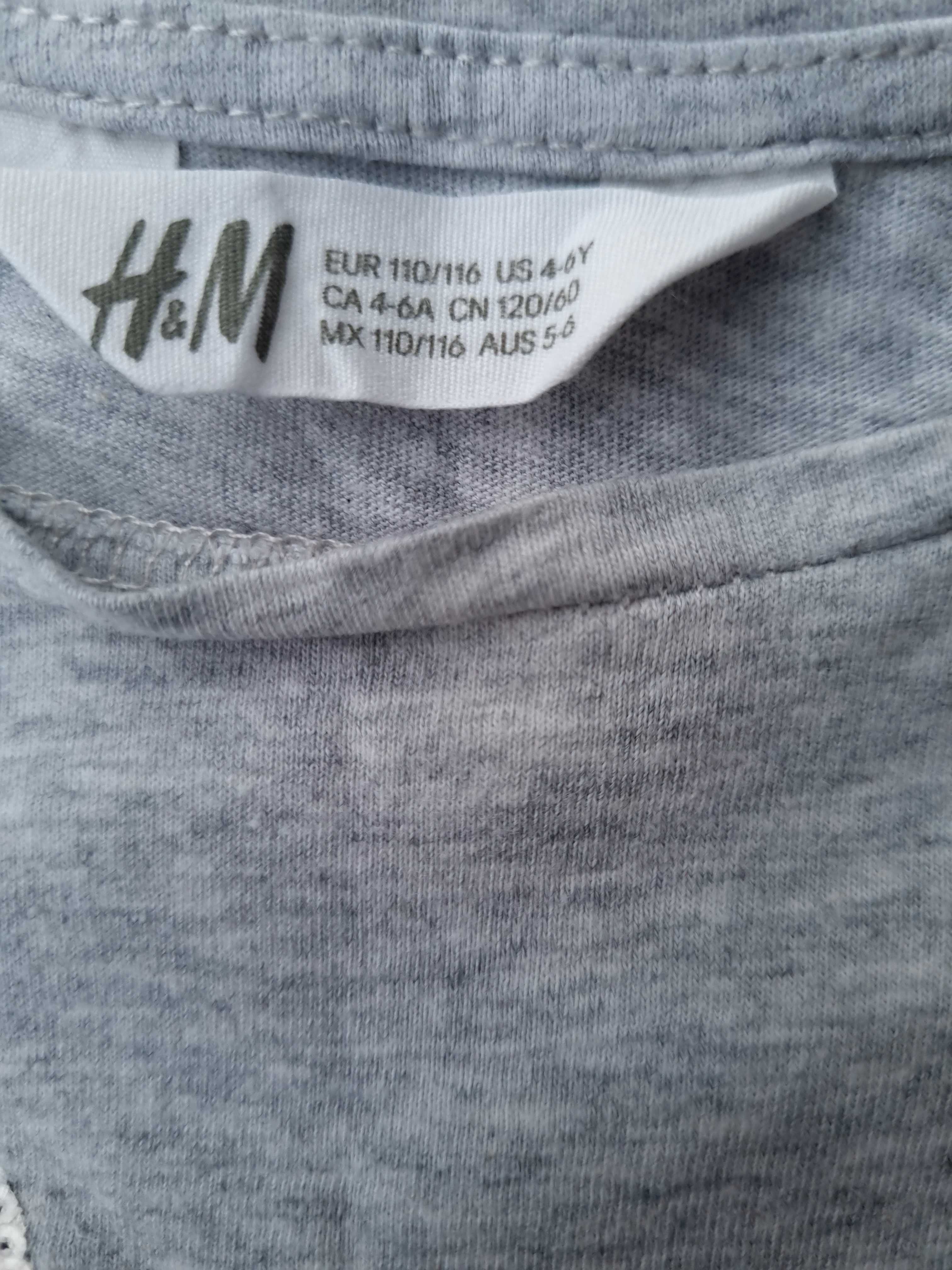 Dziewczęca bluza z jednorożcem z cekinów H&M 110/116