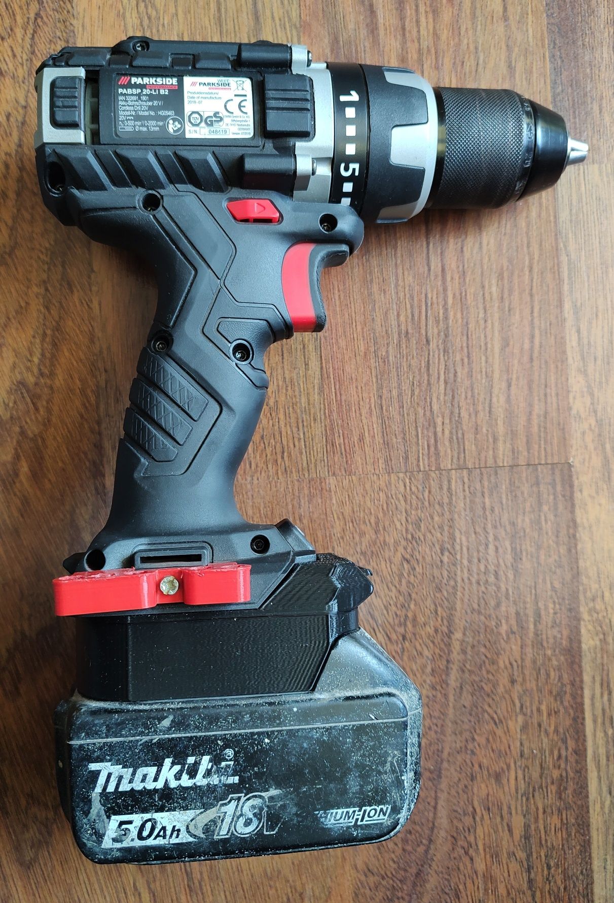 Adapter Parkside X20V Team na baterie Makita LXT