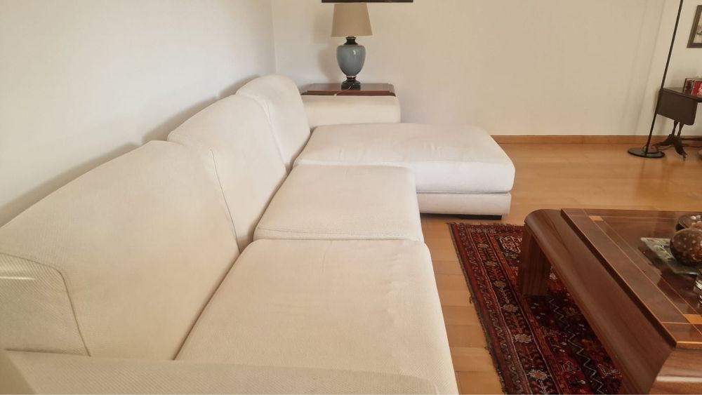 Sofá modular branco 3 metros excelente qualidade recilha urgente