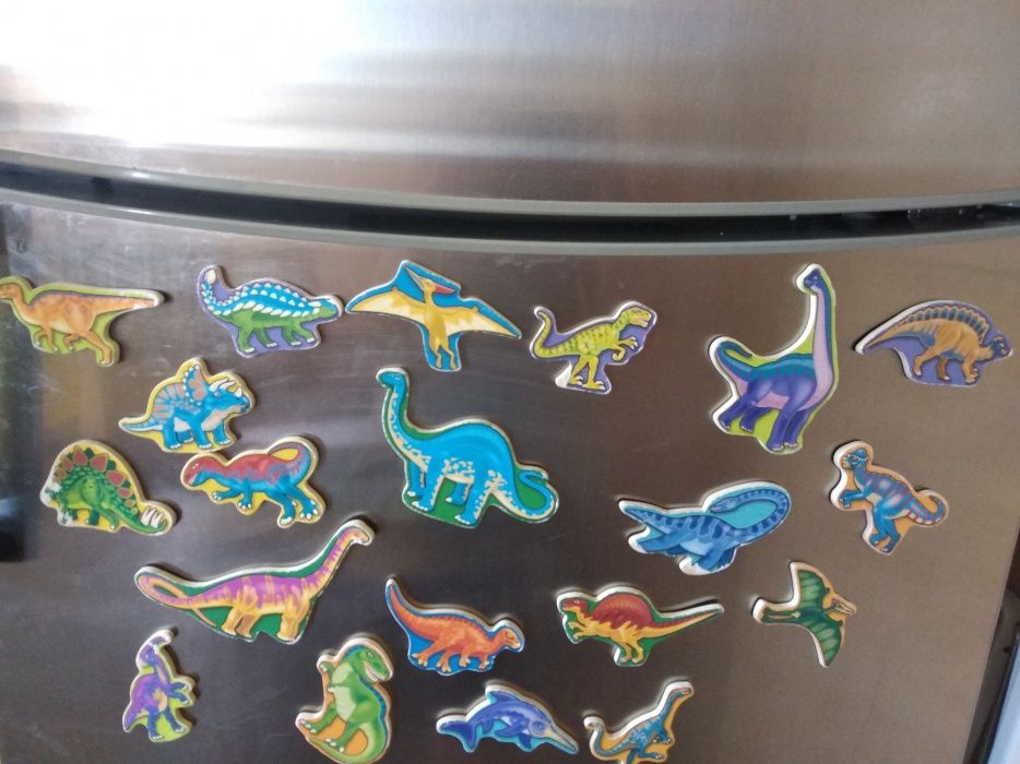 Деревянные магнитные динозавры