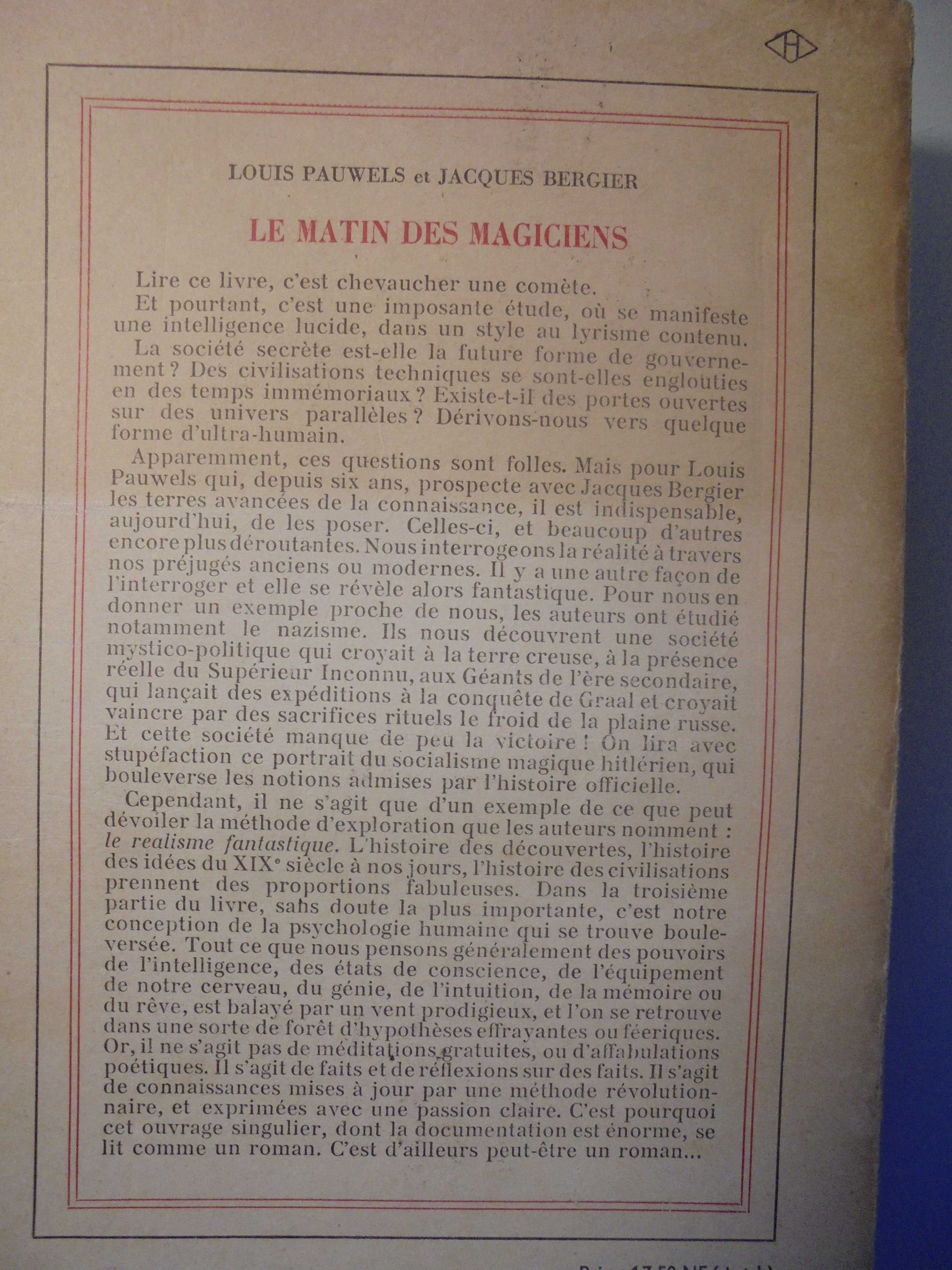 Pauwels (Louis-Jacques Bergier);Le Matin des Magiciens