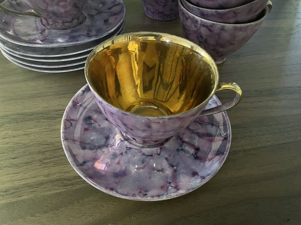 Serwis herbaciany kawowy porcelana Chodzież PRL