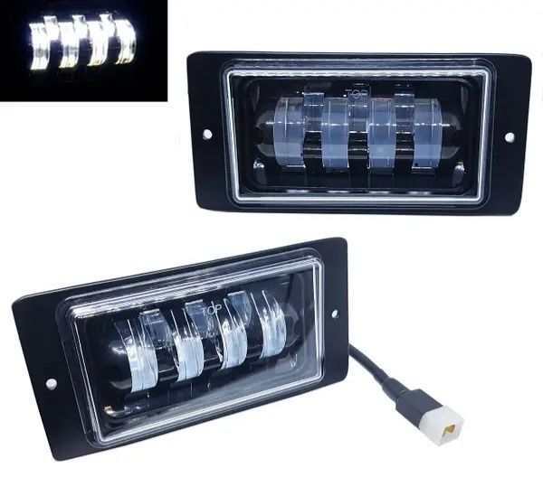 Протитуманні фари Led СТГ ПТФ лінза з ДХО Поворот Білий+Жовтий DRL Led