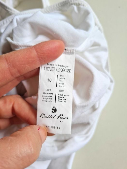 Fato de ballet branco do Centro de Dança do Porto 9-10 anos
