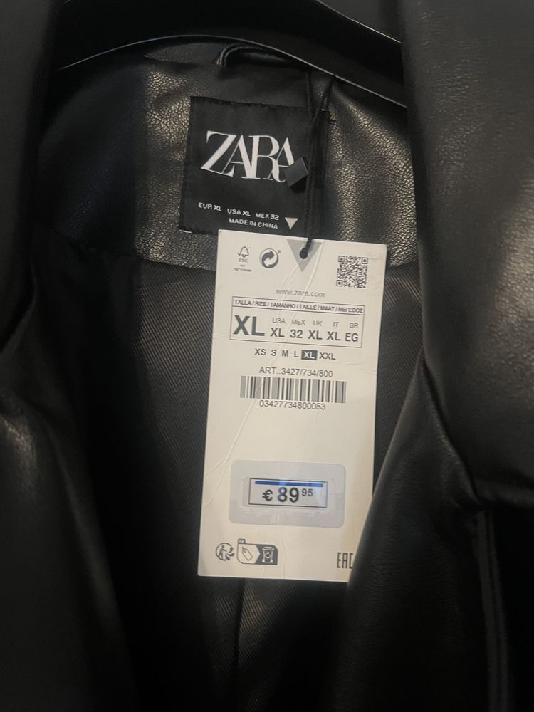 Кожаный тренч ZARA