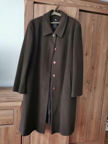 Płaszcz wełniany brązowy rozmiar 48